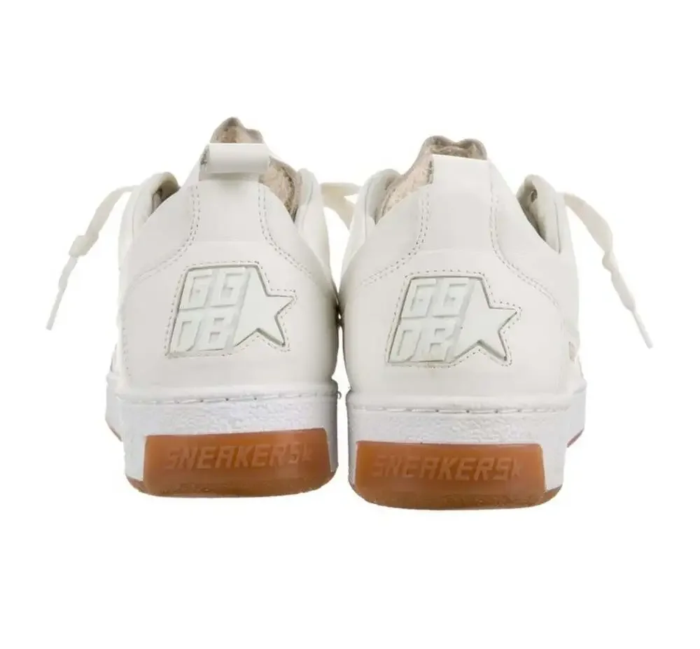 Golden Goose Yeah Low-Top White Leather Gum Sneakers - Picture 4 of 6
